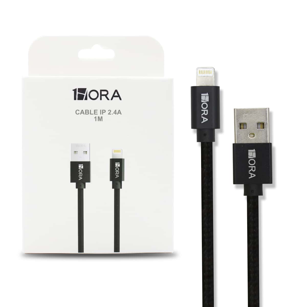CABLE USB A IP 1HORA 2.4A CAB250 1M