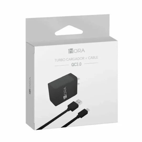 CARGADOR USB A TIPO C 18W 1HORA GAR092