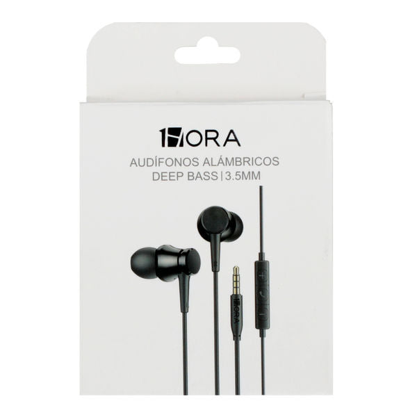 AUDIFONOS ALAMBRICOS 1HORA DEEP BASS AUT111 NEGRO