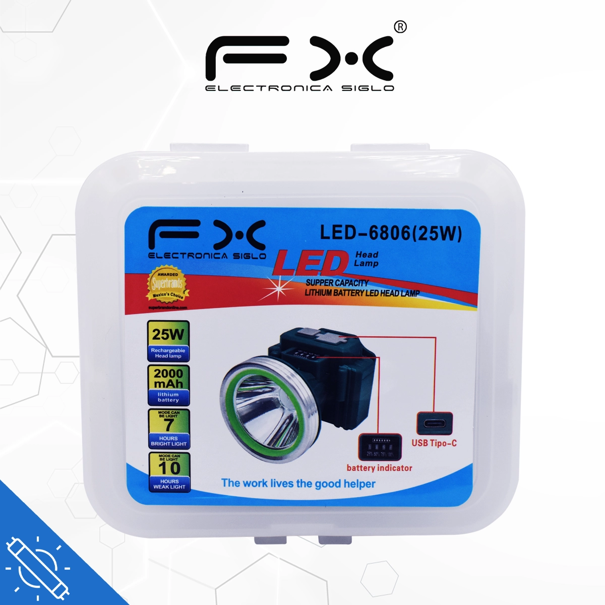 LAMPARA DE CABEZA FX LED 6806 25W