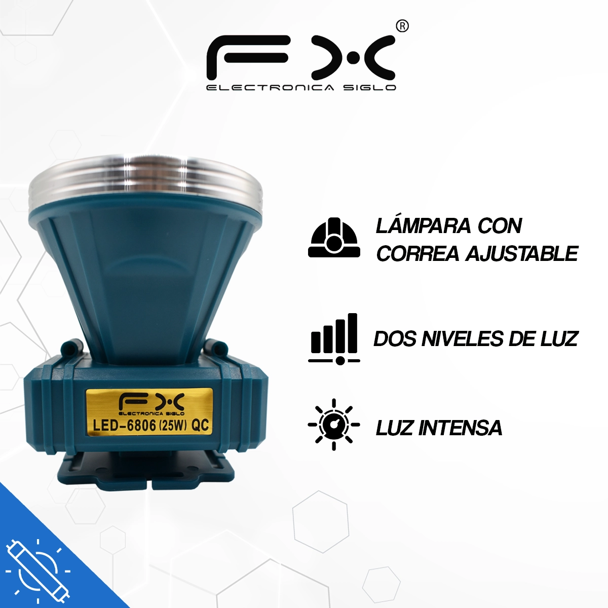 LAMPARA DE CABEZA FX LED 6806 25W