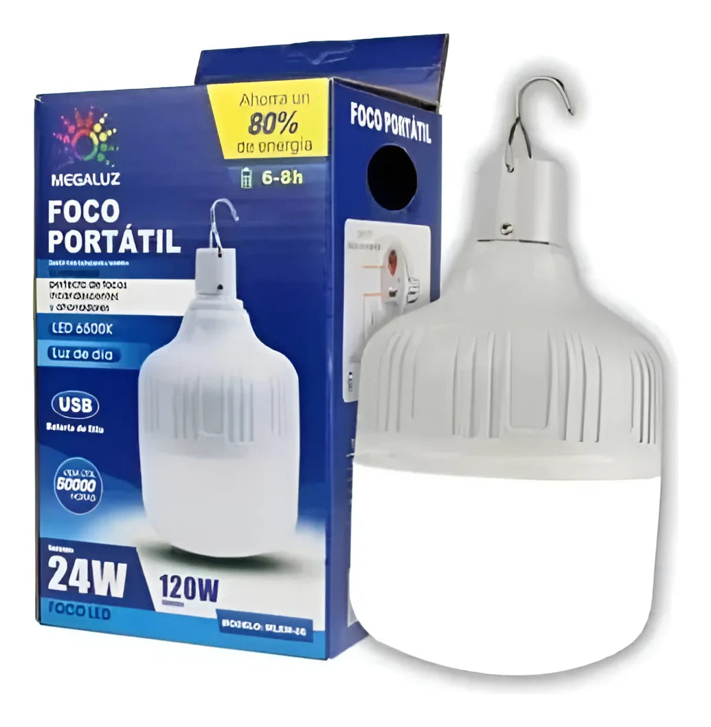 LAMPARA DE EMERGENCIA 24W/120W MEGALUZ LED 6500K MLEM-06