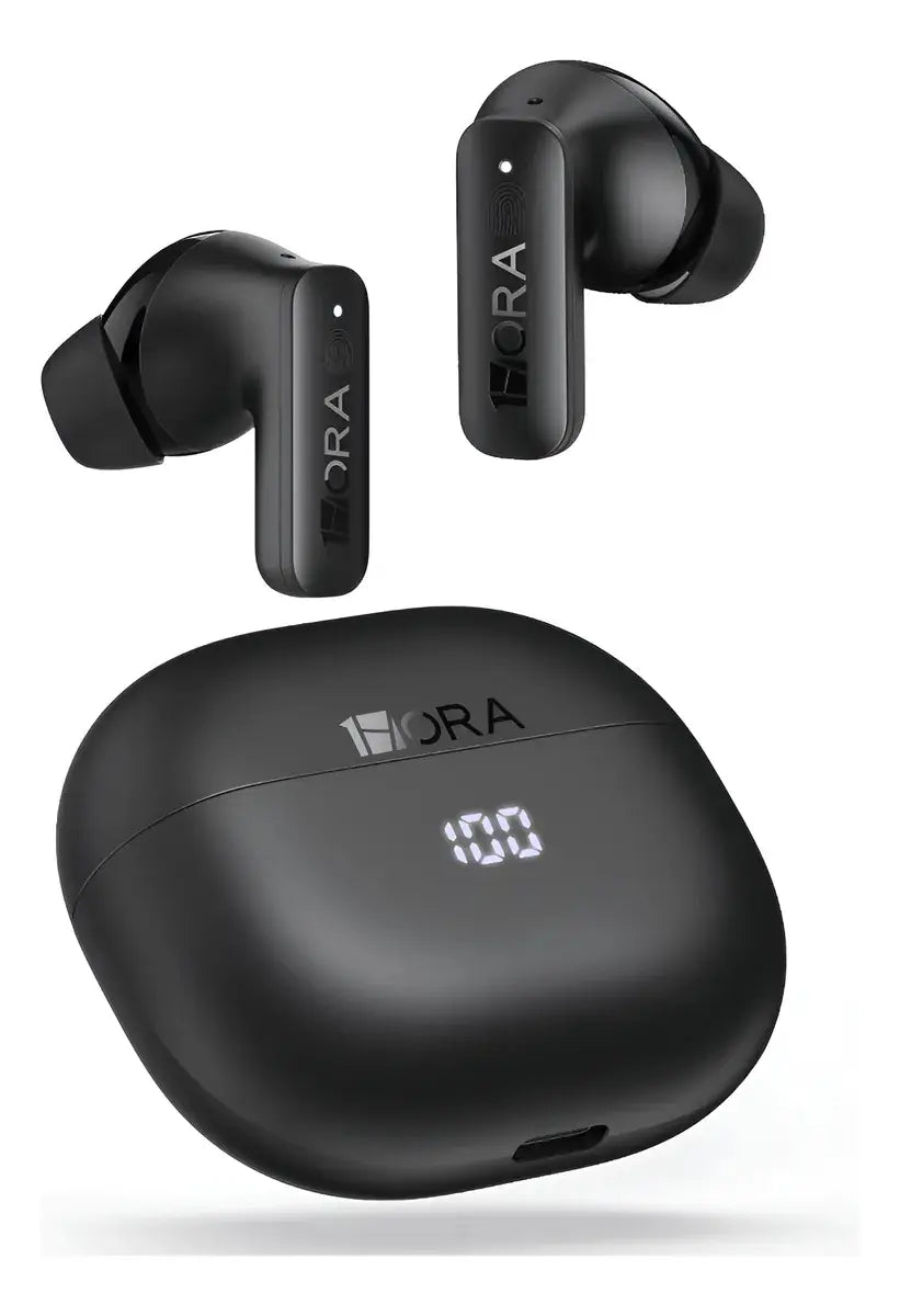 AUDÍFONOS BLUETOOTH 1HORA AUT217 CON ESTUCHE Y PANTALLA LED
