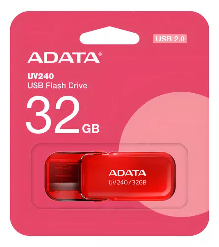 MEMORIA USB ADATA 32 GB UV240 ROJO