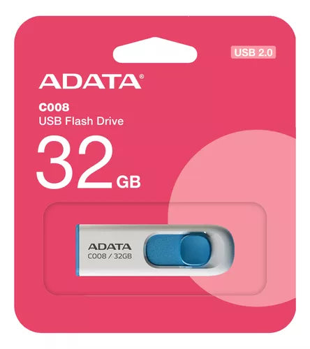 MEMORIA USB ADATA 32 GB C008 BLANCO