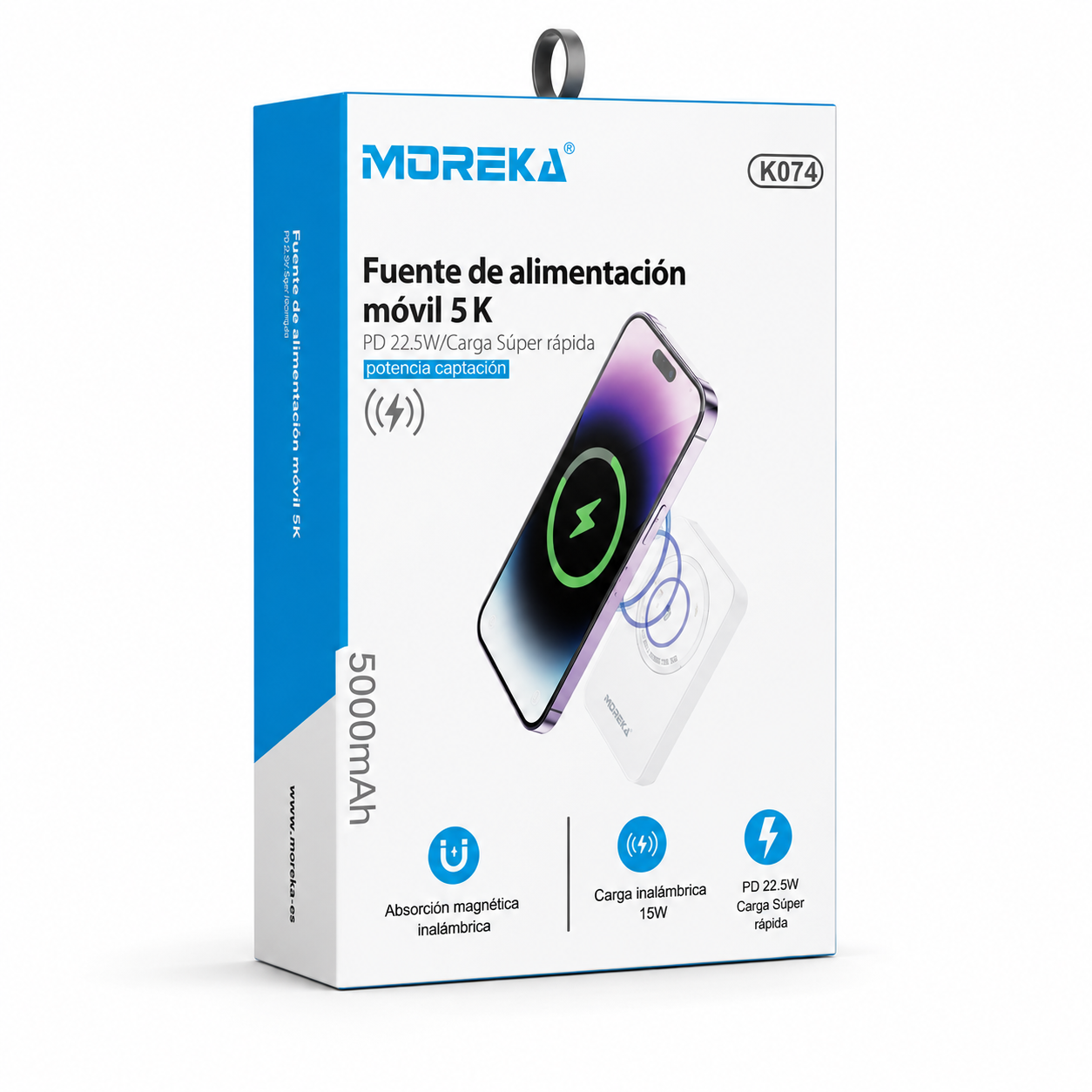 BATERIA MAGNETICA MOREKA K074 5,000 mAh USB-C