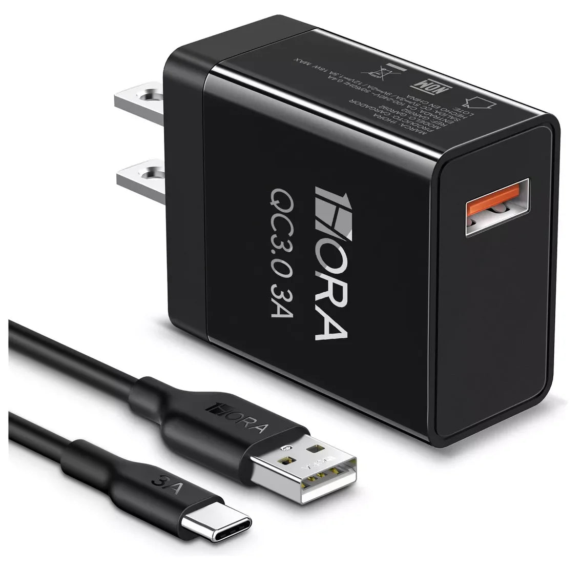 CARGADOR USB A TIPO C 18W 1HORA GAR092