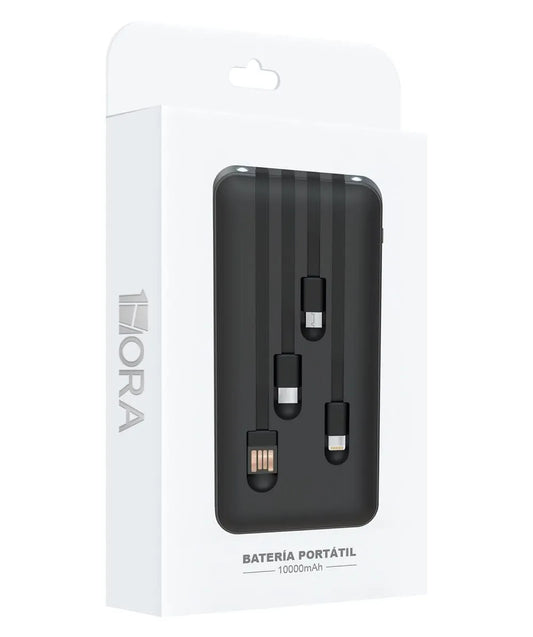 POWER BANK BATERIA PORTATIL 1HORA 10,000MAH GAR148 NEGRO