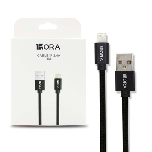 CABLE USB A IP 1HORA 2.4A CAB250 1M