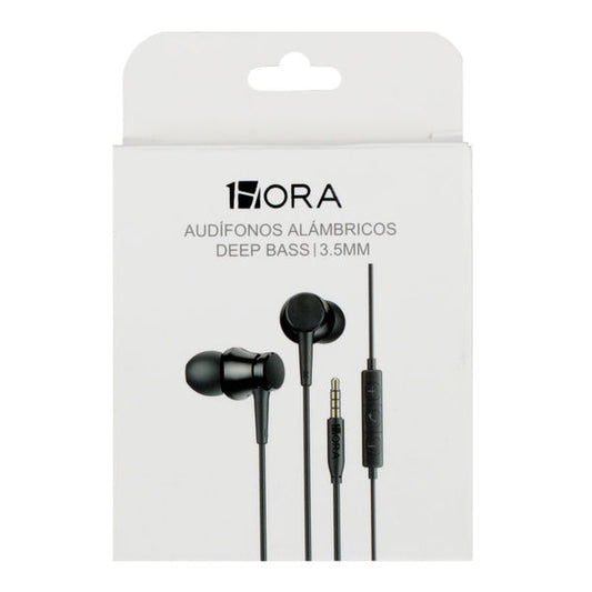 AUDIFONOS ALAMBRICOS 1HORA DEEP BASS AUT111 NEGRO