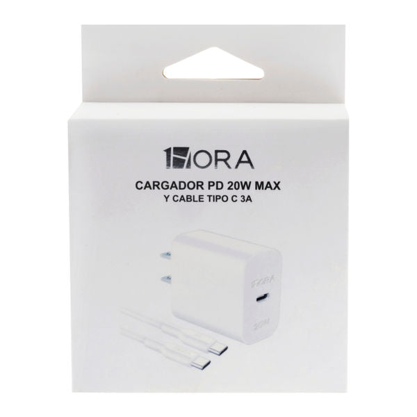 CARGADOR TIPO C A TIPO C 20W 1HORA GAR153