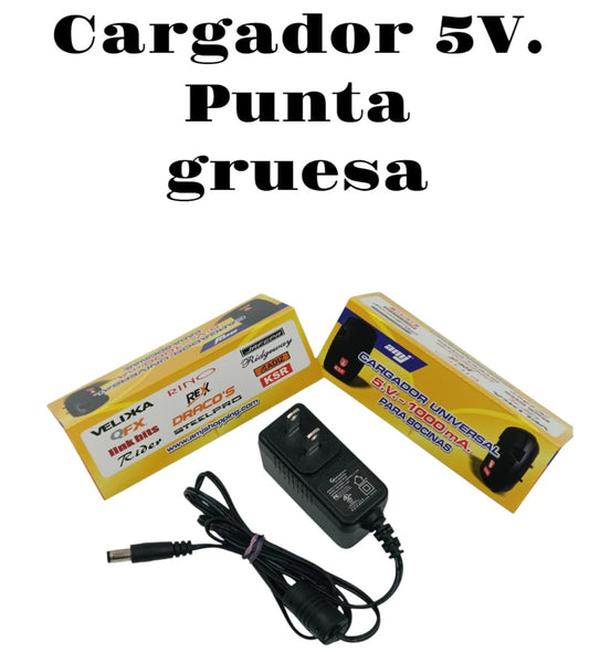 CARGADOR UNIVERSAL 5V 1A PUNTA GRUESA