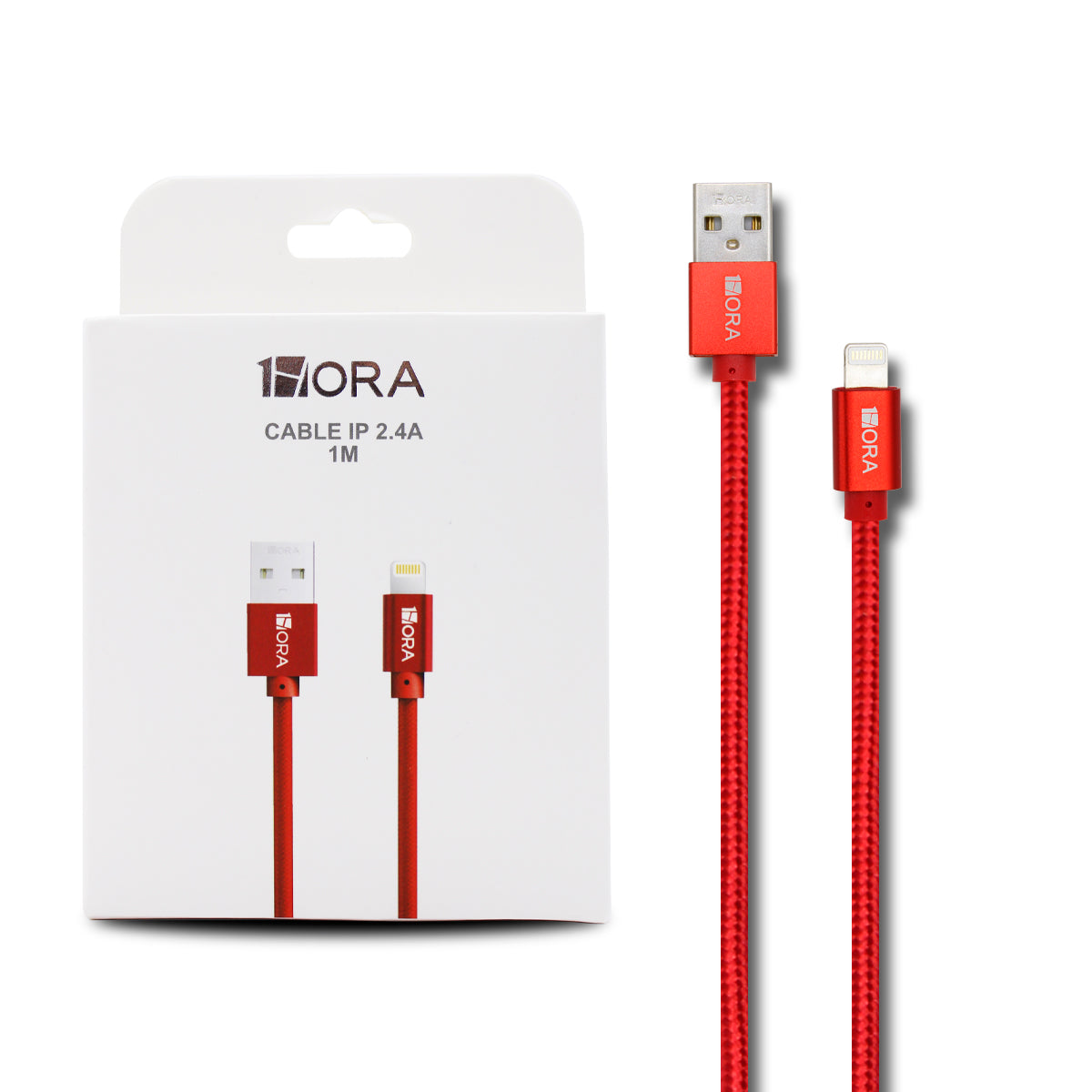 CABLE USB A IP 1HORA 2.4A CAB250 1M