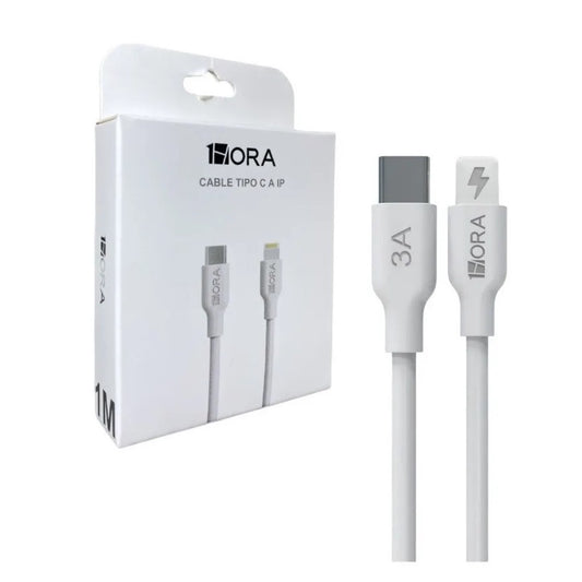 CABLE TIPO C A IP 3A 1HORA CAB258 1M BLANCO