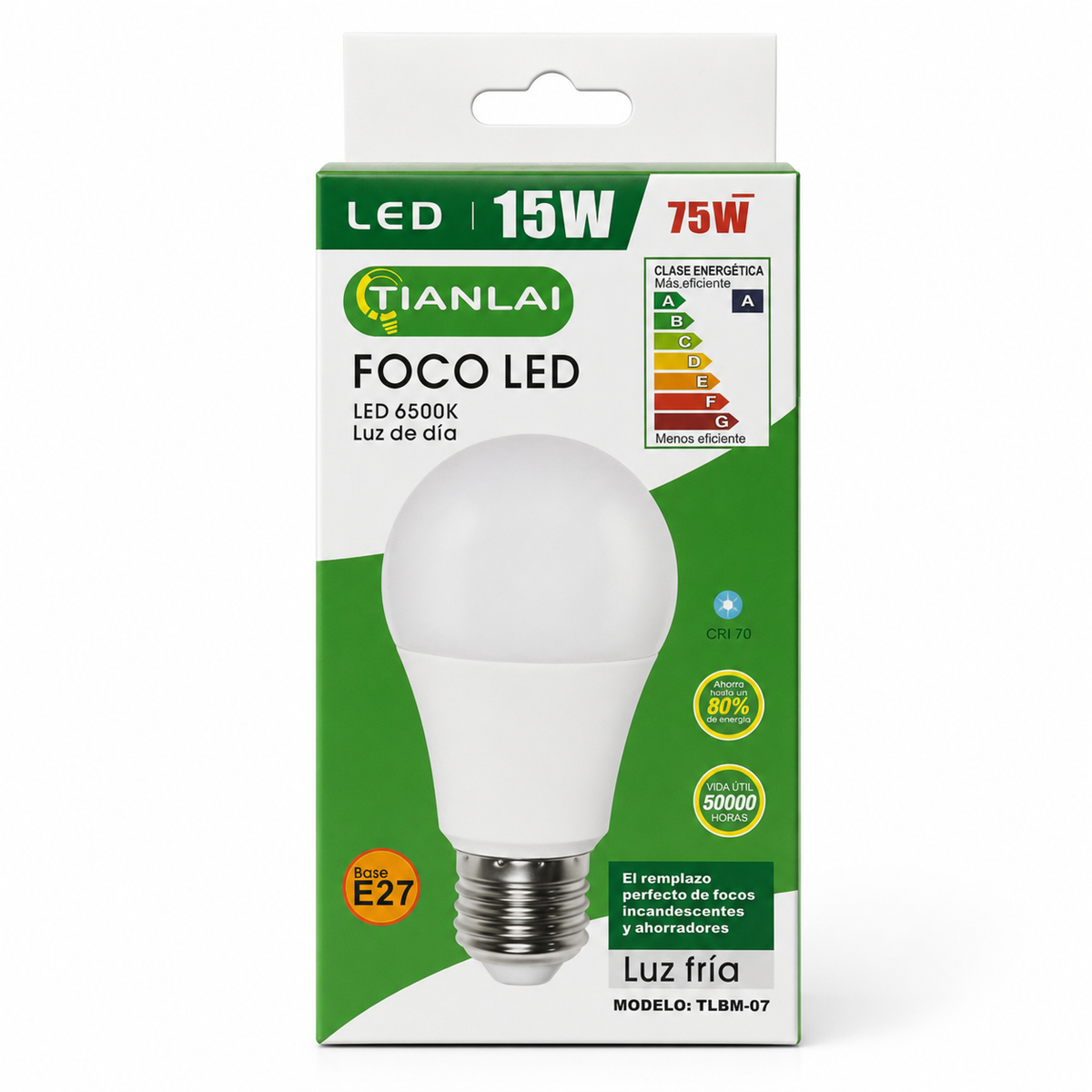 FOCO LED TIANLAI TLBM-07 15W LUZ BLANCA FRÍA