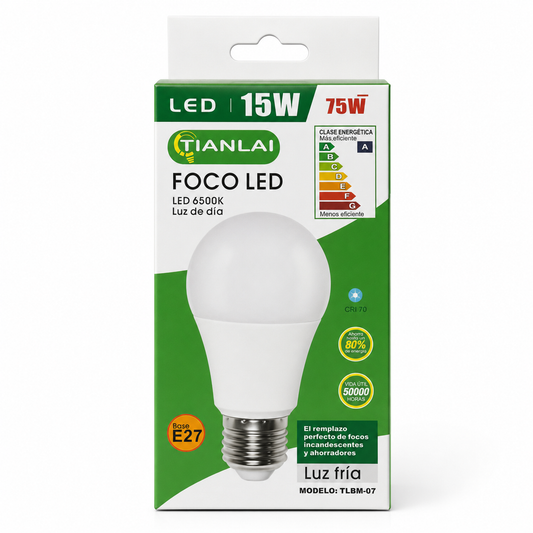 FOCO LED TIANLAI TLBM-07 15W LUZ BLANCA FRÍA