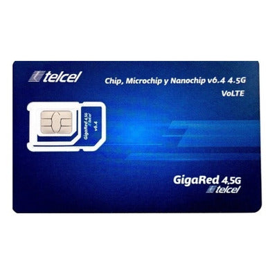 CHIP TELCEL PAQUETE 100