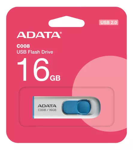 MEMORIA USB ADATA 16 GB C008 BLANCO