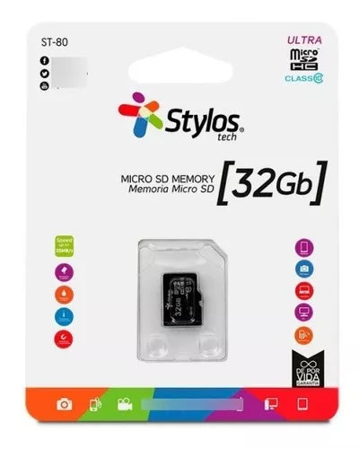 MEMORIA MICRO SD 32 GB STYLOS ST-80