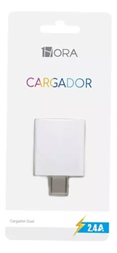 CUBO USB DOBLE 2.4A 1HORA GAR129