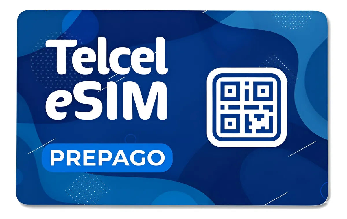 CHIP DIGITAL ESIM TELCEL PAQUETE 50 SALDO