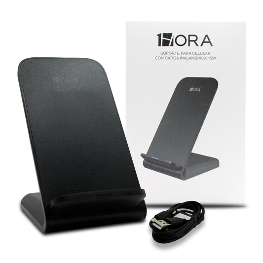 CARGADOR INALAMBRICO 1HORA 15W GAR157 NEGRO