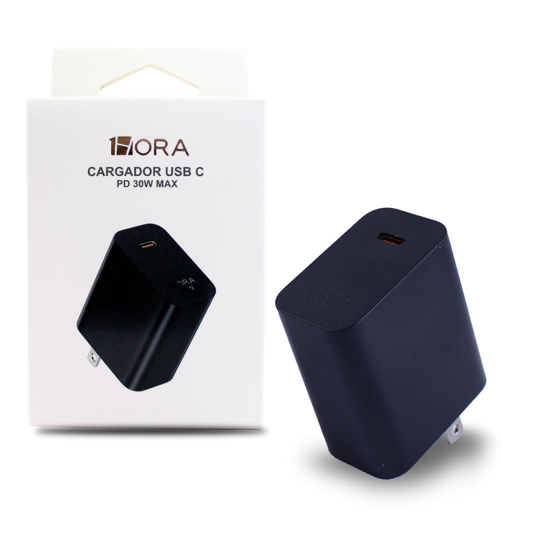 CUBO CARGADOR TIPO C 30W 1HORA GAR164