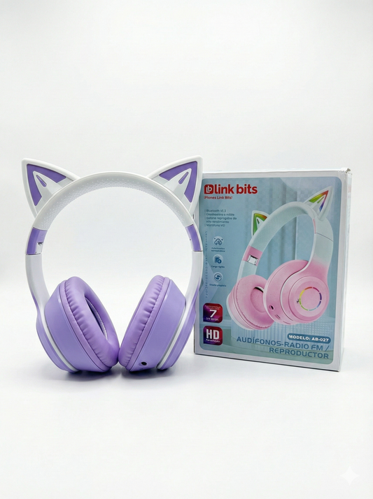 AUDIFONOS DE DIADEMA INALAMBRICOS LINK BITS AB-027 BG-144