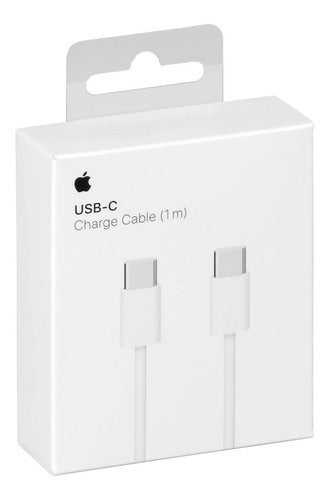 CABLE TIPO C A TIPO C CERTIFICADO  APPLE 1M BLANCO