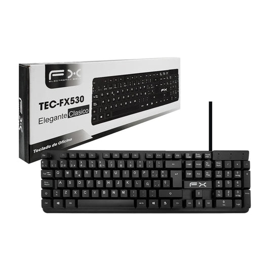 TECLADO ALÁMBRICO FX TEC-FX530 USB